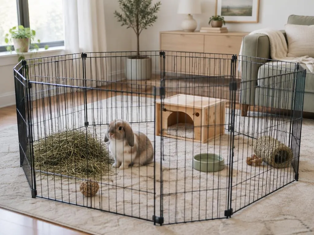 Enclos intérieur modulable pour lapin
