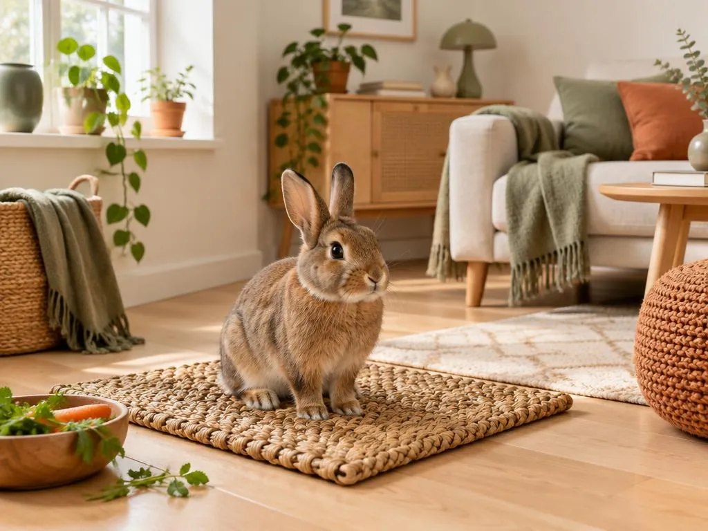 Tapis naturel MODEHUAYING pour lapin